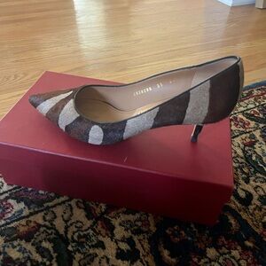 Salvatore Ferragamo Calf/ Horsehair Heels